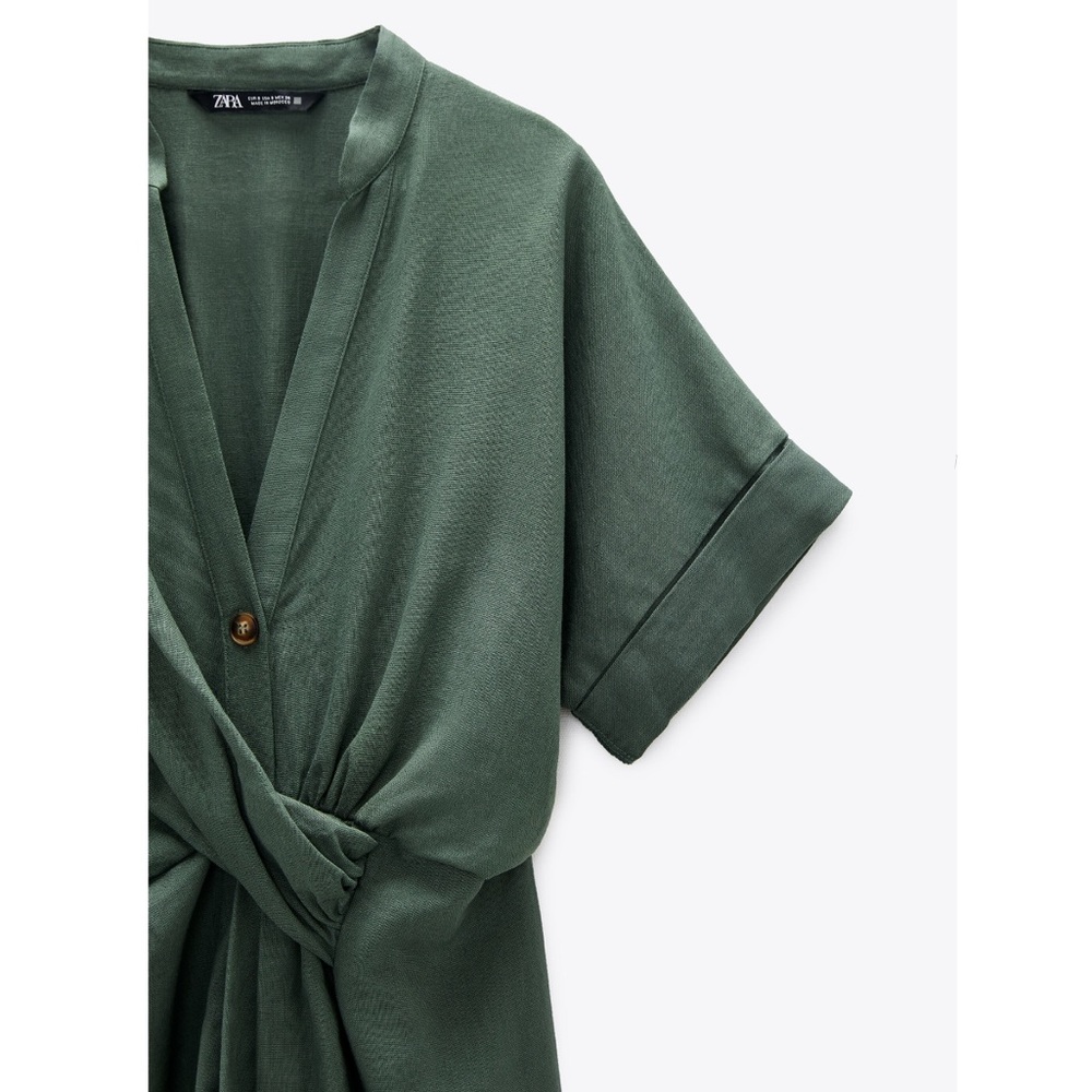 Zara Green Midi Dress - Picture 3 of 4